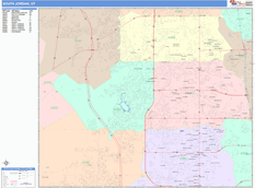 South Jordan Digital Map Color Cast Style